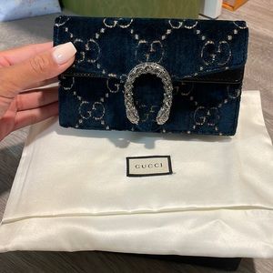 GUCCI Super Mini GG Velvet Dionysus Bag